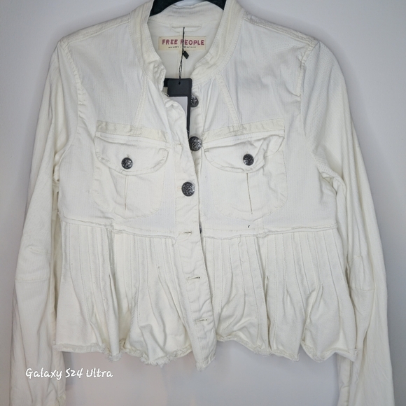 Free People White Women's Jacket - Picture 3 of 5